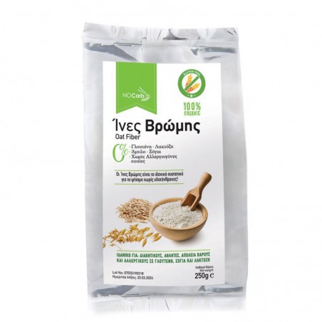 Ίνες βρώμης 100% organic Oat Fiber – NoCarb 250gr 5 €